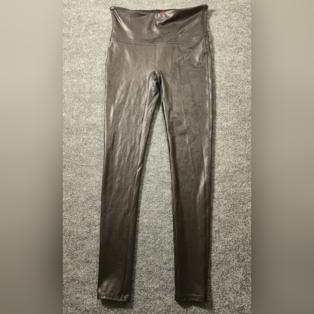 Spanx Faux Leather Bronze Leggings Size‎ Medium